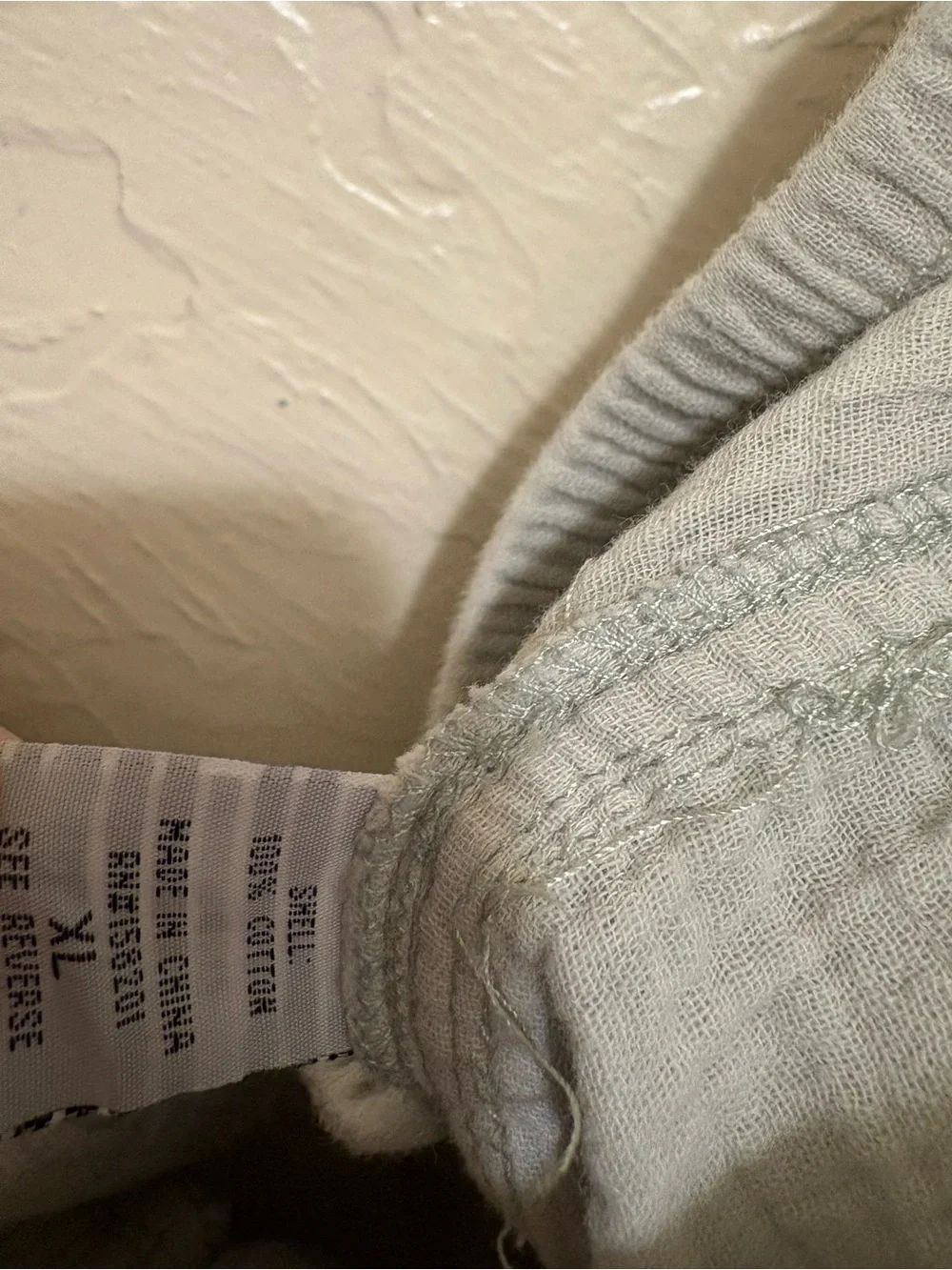 Angel Kiss Sage Green Textured Drawstring Joggers 100% Cotton- Size XL
